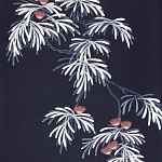 Обои ручная роспись Silk Tree Special Colourway on Empire Blue dyed silk варинант исполнения - 1 | Loft Concept в Орле