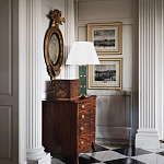 Настольная лампа на основании из зеленого мрамора с белым абажуром Noelia Green варинант исполнения - 5 | Loft Concept в Орле