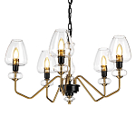  Люстра с 5-ю стеклянными плафонами в форме бокалов и угловыми кронштейнами Elstead Lighting варинант исполнения - 1 | Loft Concept в Орле