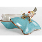 Фарфоровая шкатулка с птицей Eden Garden Blue варинант исполнения - 5 | Loft Concept в Орле