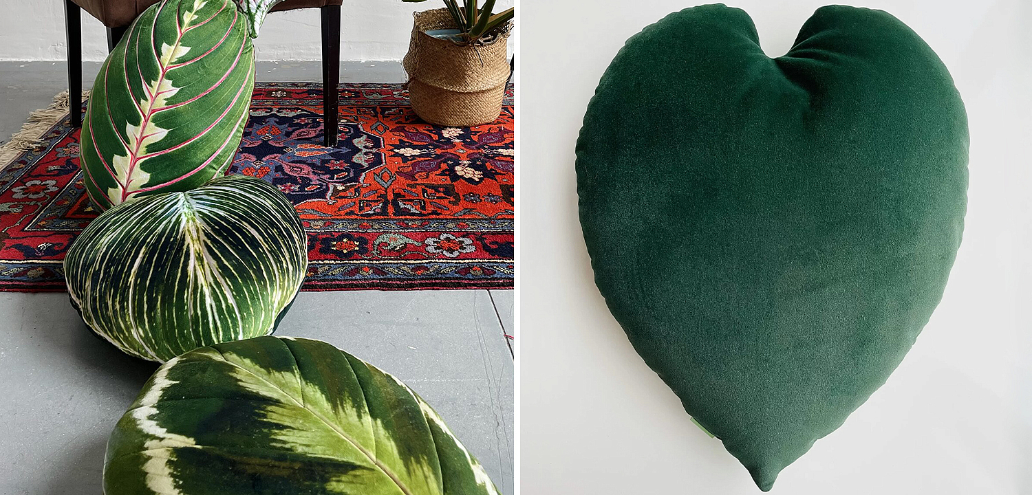 Декоративная подушка Botanical Cushion Philodendron Birkin Декоративная подушка Botanical Cushion Philodendron Birkin - Loft-Concept в Орле