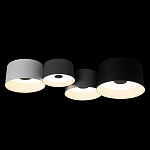 Потолочный светильник с 4-мя цилиндрическими абажурами белого серого и черного цвета Urban Dome варинант исполнения - 2 | Loft Concept в Орле