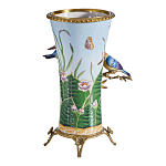 Ваза из фарфора с птицами на бронзовой ветке Garden of Eden варинант исполнения - 2 | Loft Concept в Орле