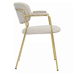 Стул Singer Chair с подлокотниками серый на золотистых ножках варинант исполнения - 2 | Loft Concept в Орле