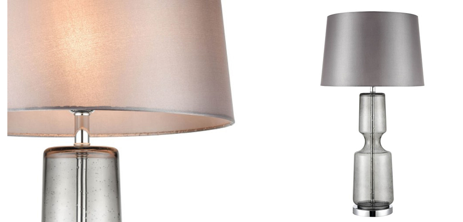Настольная лампа Серое Стекло Antero Chrome Table Lamp Настольная лампа Серое Стекло Antero Chrome Table Lamp - Loft-Concept в Орле