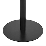 Круглый обеденный стол с белой мраморной столешницей White Tabletop on Black Base варинант исполнения - 5 | Loft Concept в Орле