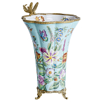 Ваза со стрекозой из фарфора с бронзовыми элементами Paradise Dragonfly варинант исполнения - 2 | Loft Concept в Орле