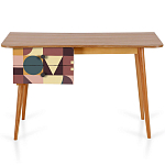 Письменный стол с принтом на ящиках Elise Desk варинант исполнения - 11 | Loft Concept в Орле