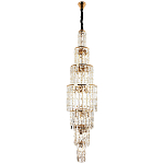 Большая многоярусная люстра с хрустальными подвесками Crystal Art Multi-tiered Gold Chandelier варинант исполнения - 3 | Loft Concept в Орле
