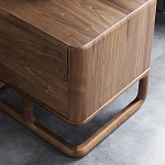 Прикроватный деревянный столик с 2-мя ящиками Moon Walnut Furniture варинант исполнения - 5 | Loft Concept в Орле