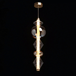 Подвесной светильник с вертикальной композицией из прозрачных и янтарных стеклянных шаров и ромбов Gabriel Scott Luna варинант исполнения - 13 | Loft Concept в Орле