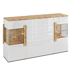 Комод с белым глянцевым фасадом с 2-мя дверцами и ящиками Grace of Furniture  варинант исполнения - 1 | Loft Concept в Орле