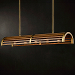 Люстра линейная полукруглой формы Wooden Horseshoe варинант исполнения - 7 | Loft Concept в Орле