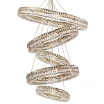 Вертикальная Многоярусная композиция из круглых Хрустальных светильников Elizabeth Золото варинант исполнения - 1 | Loft Concept в Орле