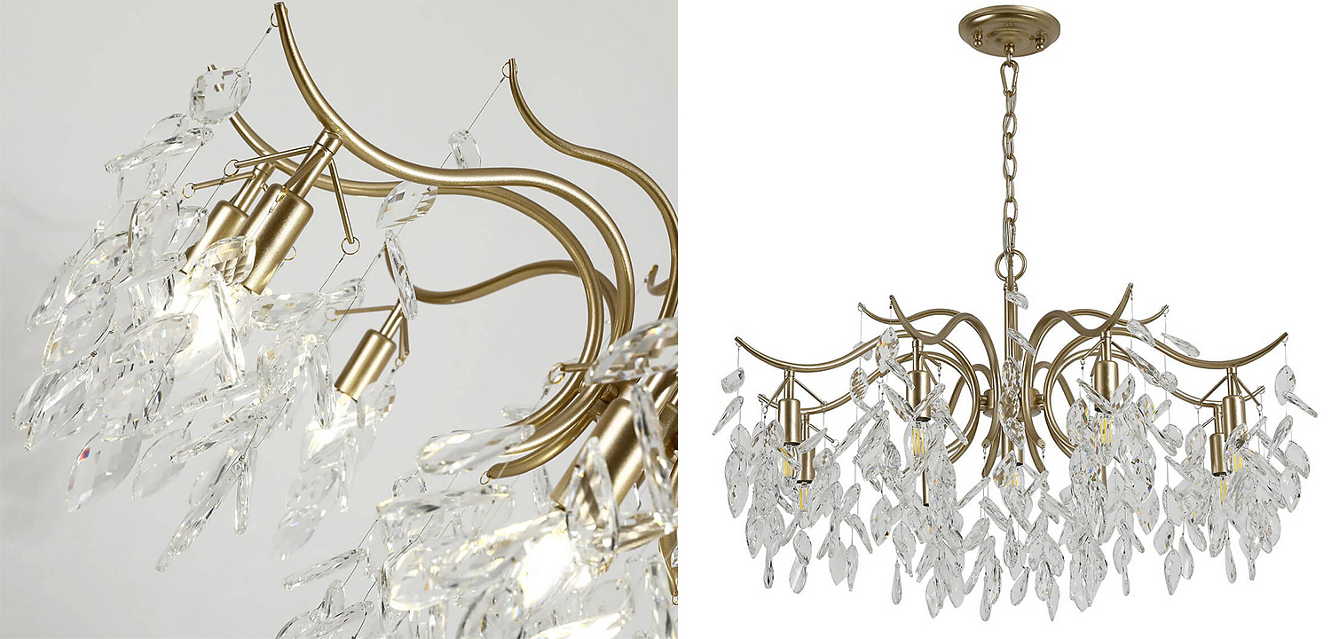 Люстра Hanging Crystal Leaves Chandelier 83 Люстра Hanging Crystal Leaves Chandelier 83 - Loft-Concept в Орле