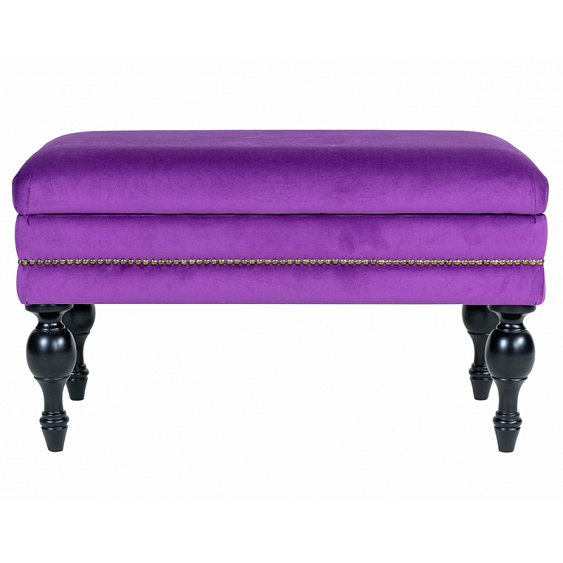 Мягкая банкетка с зоной для хранения Casket Violet Черный Фиолетовый Мягкая банкетка с зоной для хранения Casket Violet Черный Фиолетовый в Орле | Loft Concept