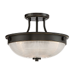 Потолочный светильник со стеклянным плафоном в виде купола Quoizel варинант исполнения - 7 | Loft Concept в Орле