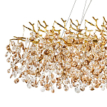 Линейная люстра с хрустальными подвесками Fairytree Gold Crystal Linear Chandelier 14 варинант исполнения - 3 | Loft Concept в Орле