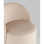 Пуф Loreen со спинкой вращающийся велюр молочный варинант исполнения - 2 | Loft Concept в Орле