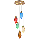 Потолочный светильник с пятью цветными плафонами Soar Colorful Lamp варинант исполнения - 3 | Loft Concept в Орле
