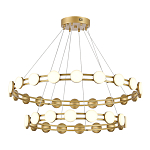 Люстра двухъярусная с круглыми светодиодными источниками света Maxine Light варинант исполнения - 6 | Loft Concept в Орле