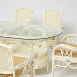 Комплект обеденный из ротанга Eloise grand white варинант исполнения - 2 | Loft Concept в Орле