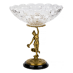 Чаша стеклянная прозрачная на бронзовой подставке с фигуркой девушки Eden Garden варинант исполнения - 1 | Loft Concept в Орле