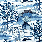 Ткань Blue landscape синий пейзах T3-89 варинант исполнения - 2 | Loft Concept в Орле