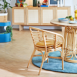 Кресло из ротанга с сиденьем из велюра Vini Rattan Armchair варинант исполнения - 6 | Loft Concept в Орле