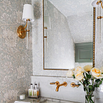 Зеркало прямоугольное в фактурной золотой раме Reflective Fabric варинант исполнения - 3 | Loft Concept в Орле