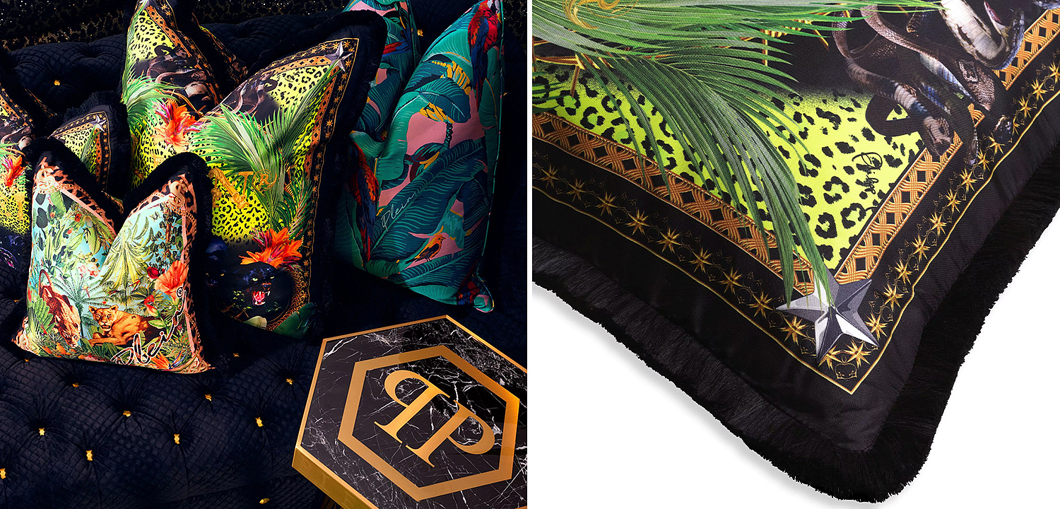Подушка Philipp Plein Cushion Silk Jungle 50 x 50 Подушка Philipp Plein Cushion Silk Jungle 50 x 50 - Loft-Concept в Орле