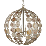 Люстра в форме шара с декором из круглых декоративных элементов Bright Shell Discs варинант исполнения - 2 | Loft Concept в Орле