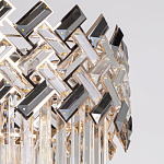 Люстра многоярусная с переплетенными металлическими элементами черного и золотого цвета и прозрачными хрустальными подвесками Empire Chandelier Crystal варинант исполнения - 7 | Loft Concept в Орле