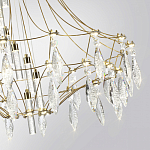 Люстра подвесная из металла с хрустальными прозрачными подвесками Quasar 81 варинант исполнения - 7 | Loft Concept в Орле