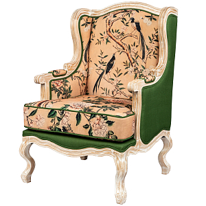 Кресло Beige and Green Chinoiserie Armchair