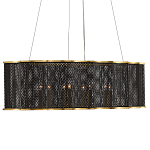 Люстра овальная в сочетании черного и золотого цвета Mesh Lighting варинант исполнения - 4 | Loft Concept в Орле