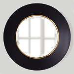 Чёрное настенное зеркало с золотым кантом Porunalia варинант исполнения - 2 | Loft Concept в Орле