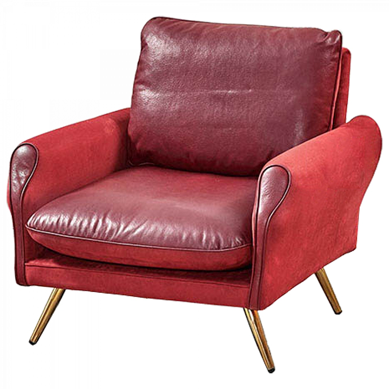 Кресло Arnaldo Chair Красный Золотой Кресло Arnaldo Chair Красный Золотой в Орле | Loft Concept
