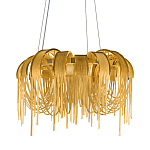 Люстра подвесная круглая с изогнутыми металлическими дугами и ниспадающими цепочками 65 см Atlantis Chain варинант исполнения - 1 | Loft Concept в Орле