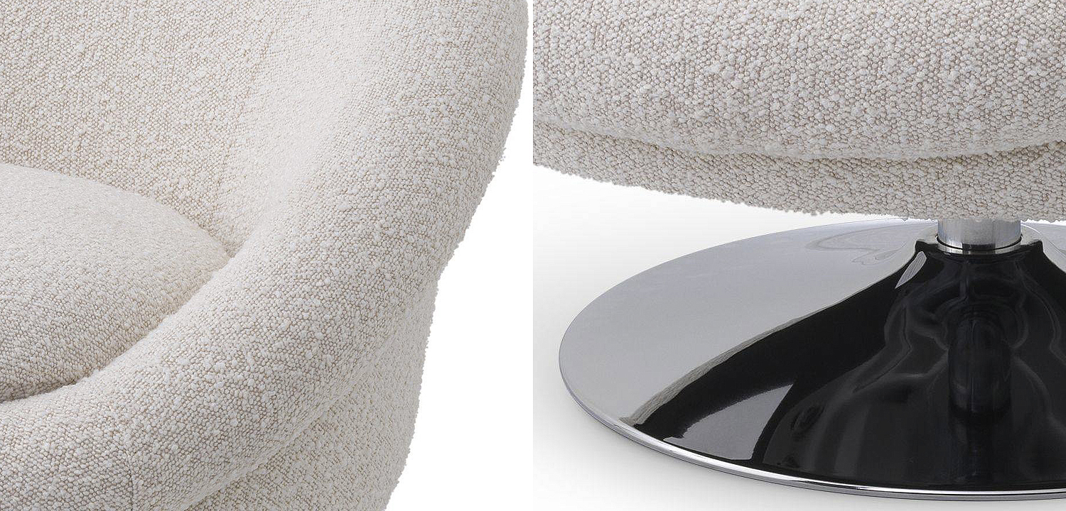 Кресло Eichholtz Swivel Chair Nemo cream Кресло Eichholtz Swivel Chair Nemo cream - Loft-Concept в Орле