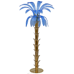 Торшер Glass Decorated Palm Floor Lamp Blue Листья Пальмы  варинант исполнения - 6 | Loft Concept в Орле