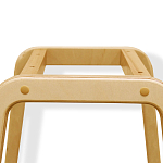 Барный стул со спинкой и мягкой обивкой с ромбами на 4-х деревянных ножках Голубой Велюр Ava Charm варинант исполнения - 5 | Loft Concept в Орле