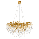 Люстра подвесная с прозрачными стеклянными подвесками в форме капель Диаметр 80 см Droplet Chandelier варинант исполнения - 12 | Loft Concept в Орле