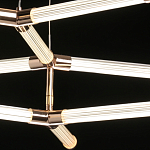 Люстра с геометрической конструкцией из вытянутых цилиндрических плафонов Hex Scaffold  варинант исполнения - 6 | Loft Concept в Орле