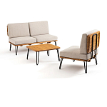 Двухместный диван из акации без подлоконтиков Amra варинант исполнения - 2 | Loft Concept в Орле