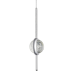 Подвесной светильник с плафоном из хрустального шара Crystal Bubbles Chrome Hanging Lamp