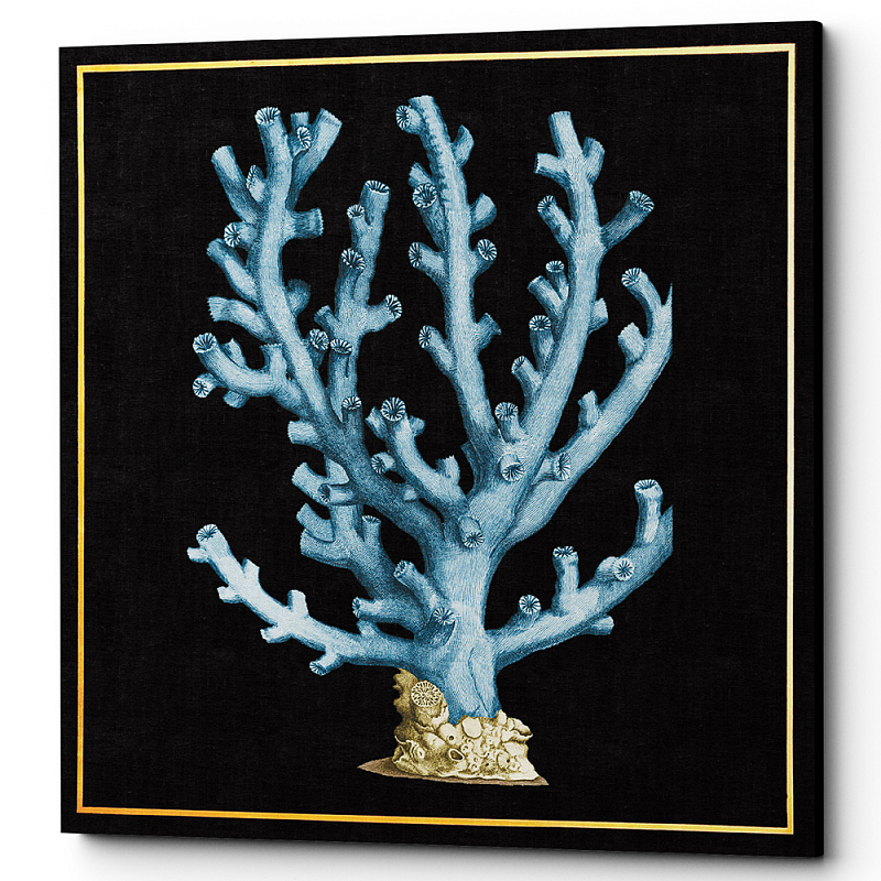 Постер Coral Poster Черный Морская синь Постер Coral Poster Черный Морская синь в Орле | Loft Concept