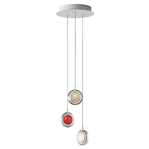 Люстра Lens 3 красный в стиле Bomma