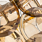 Люстра с круглыми стеклянными подвесками Cardiel Amber Glass Chandelier варинант исполнения - 6 | Loft Concept в Орле