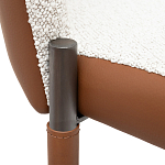 Стул мягкий с обивкой из рогожки и экокожи Contrasting Performance варинант исполнения - 2 | Loft Concept в Орле